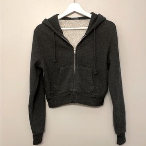 Brandy Melville Crystal Hoodie - Dark Grey